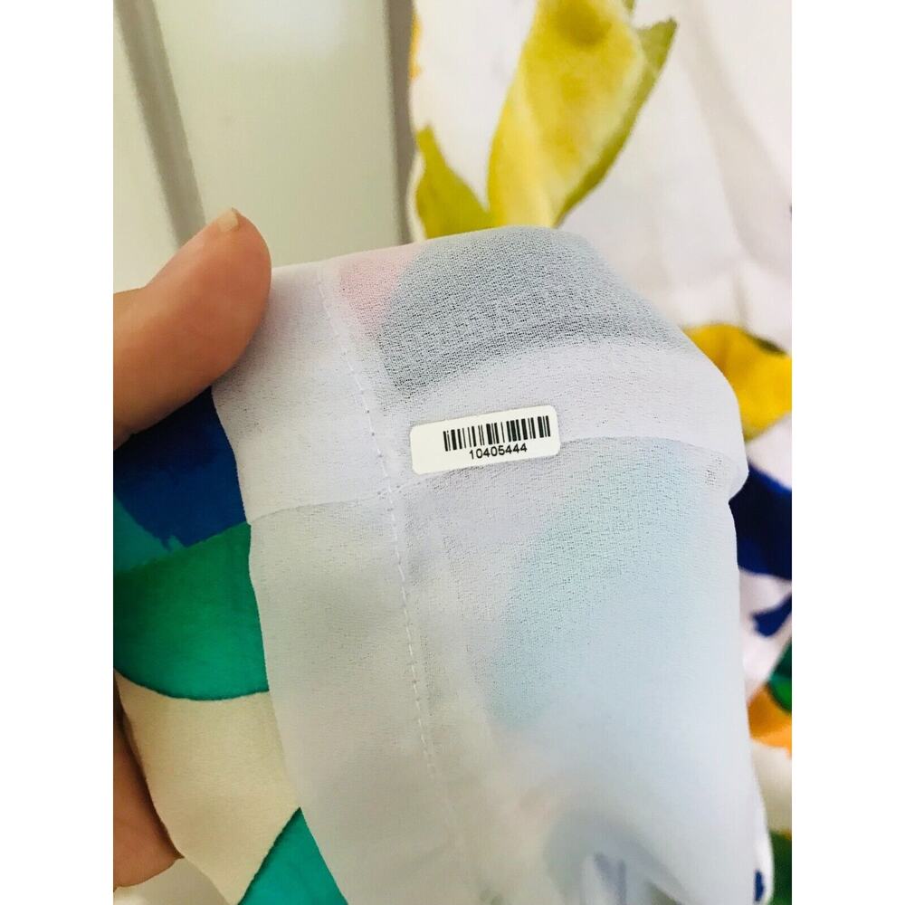 Carlisle Women's Size 6 Silk Dress Colorful Floral Print Lined Zip Cap Sleeve - Picture 8 of 16